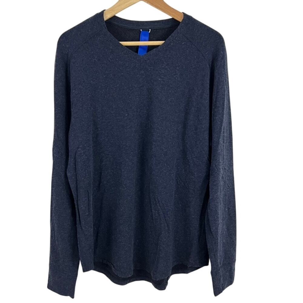 Kit and Ace Long Sleeve Top Blue V Neck Men Size Large